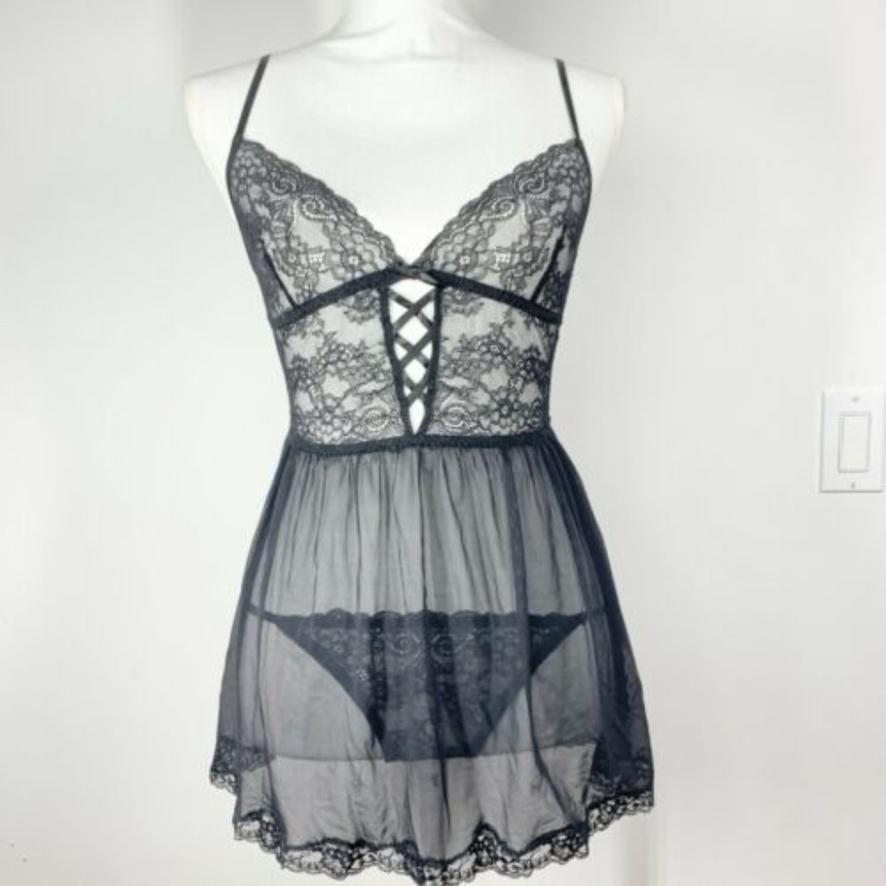 Babydoll Mesh Tulle Skirt High Waist Nylon Thin Straps